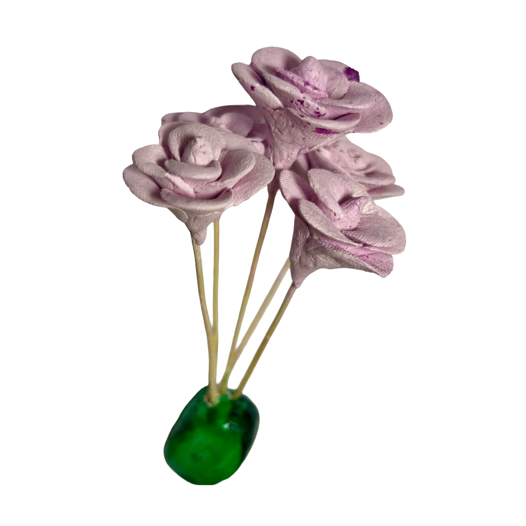 Floraison silencieuse - Peinture sur verre